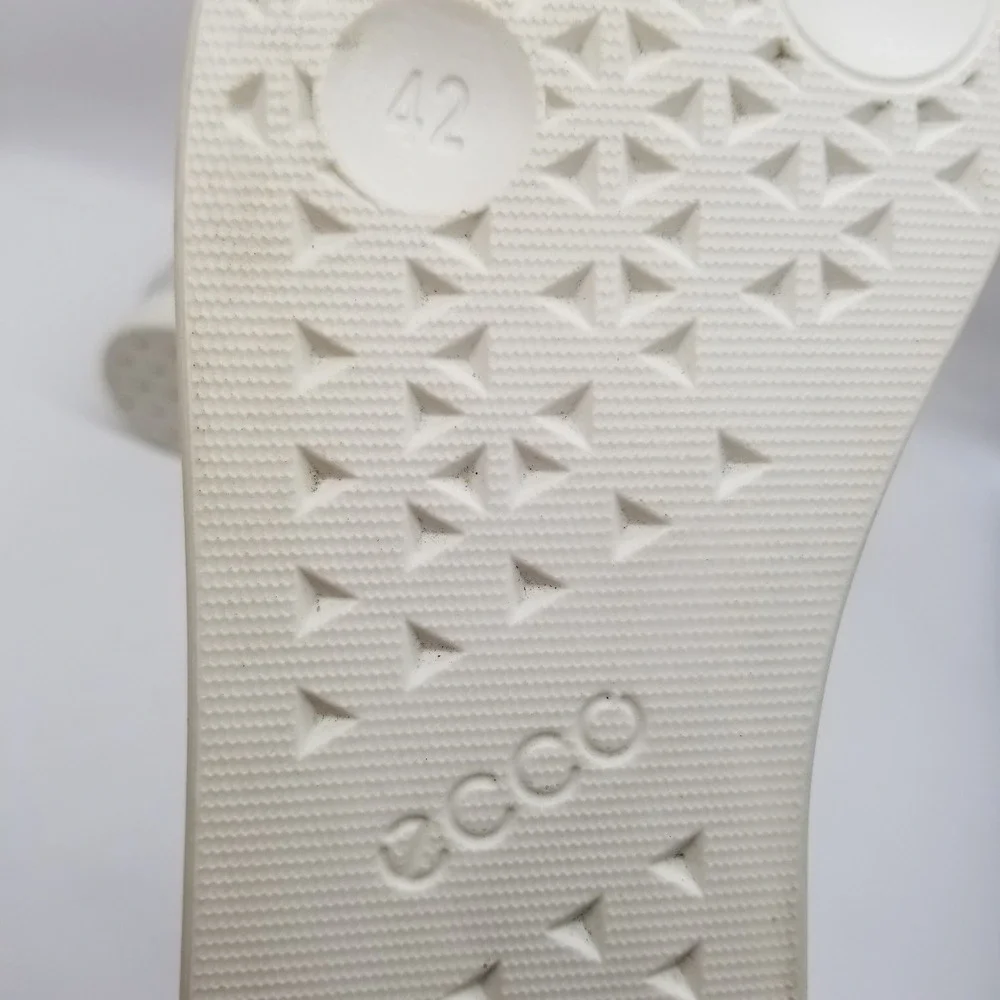 Ecco Men's Street Lite Retro‎ Sneaker Sz  8 - 8.5 White Leather Low Top Casual
